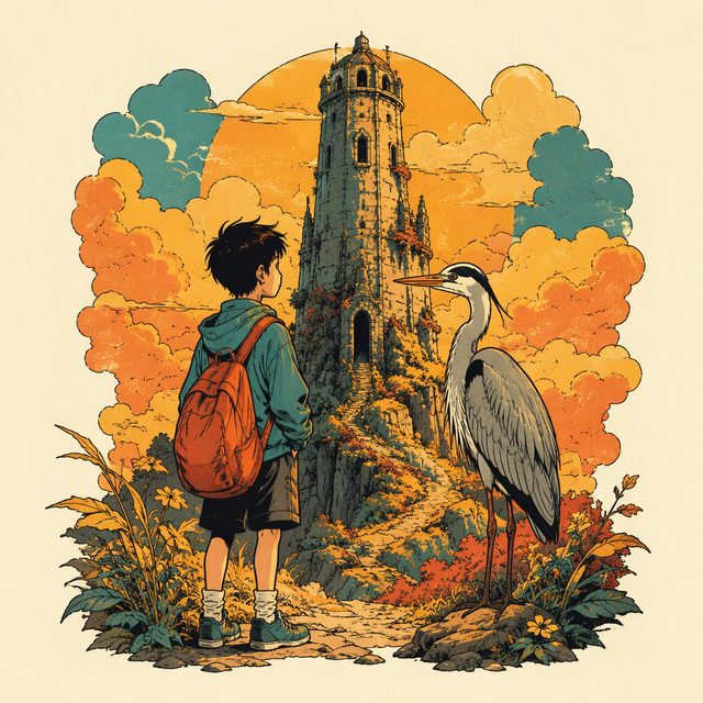 The Boy and the Heron illustration