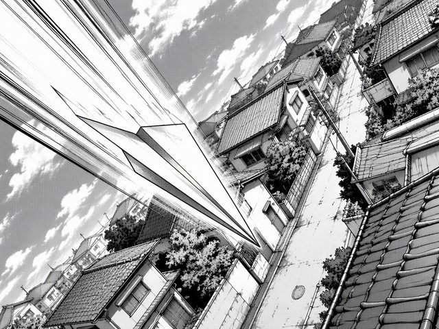 Panel: the plane dives toward the street