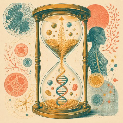 Longevity medicine risograph illustration