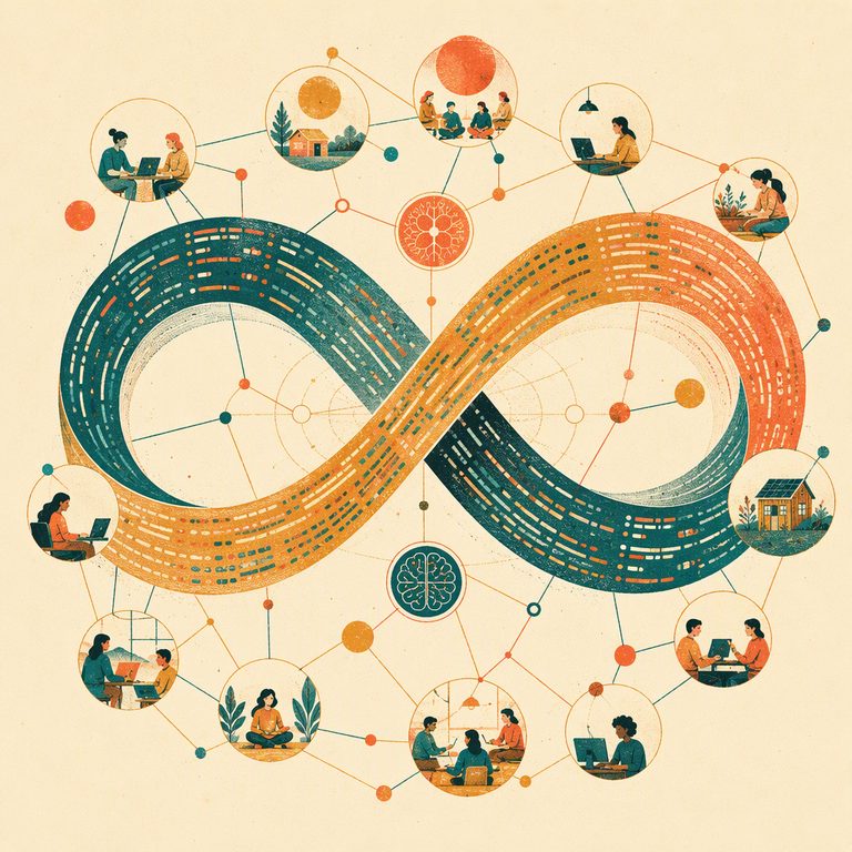 Meta AI risograph illustration